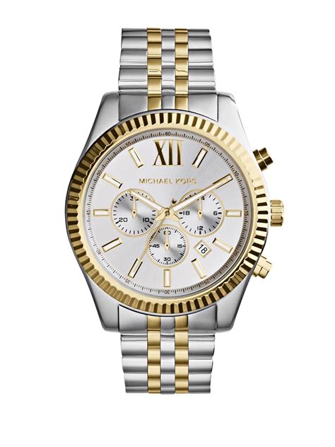 michael kors mens watches gold and silver|gold mk watch for men.